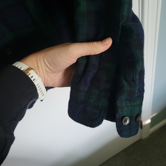 LL Bean Men's Scotch Plaid Flannel Shirt Traditional Fit Tartan Green Med 228061 - Picture 3 of 11